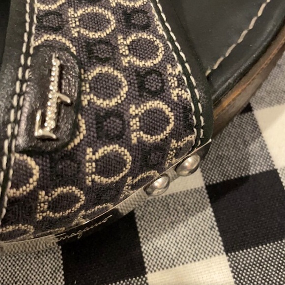 EUC Salvatore Ferragamo Catrina Logo Slide Wedge - Picture 5 of 6